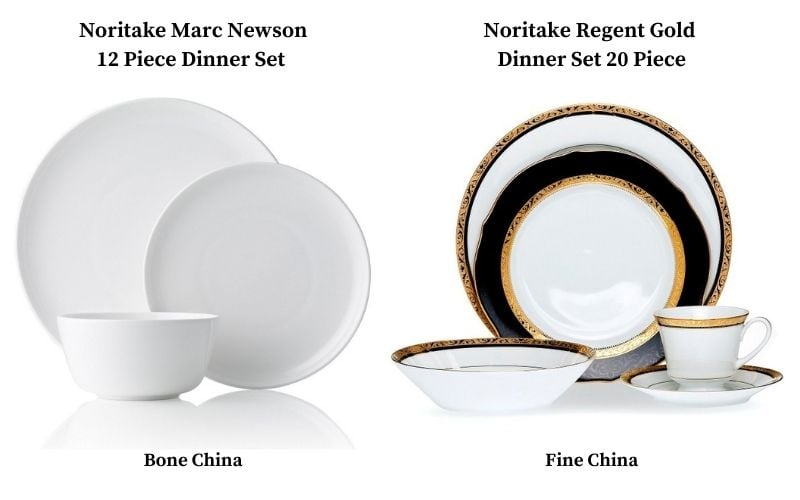 Difference between bone china and fine china - Noritake Australia